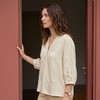 PALUOPO/PL桑蚕丝V领时尚暗纹提花宽松重磅真丝衬衫ES250765Z帕罗 商品缩略图5