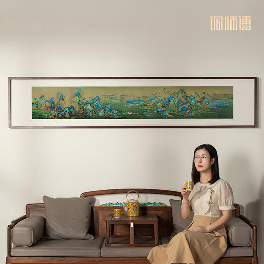 铜师傅 手工錾刻 铜雕画 《千里江山之江山如画》装饰画 商品图5