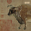 铜师傅 手工錾刻 铜雕画《五牛图（桌面）》书房办公桌装饰画 商品缩略图4