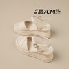 ZHR则则头层牛皮增高厚底一字凉鞋2026夏季新款坡跟高跟女鞋 商品缩略图7