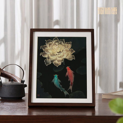 铜师傅 手工錾刻 铜雕画《福运锦鲤》客厅玄关沙发背景墙装饰画 商品图1
