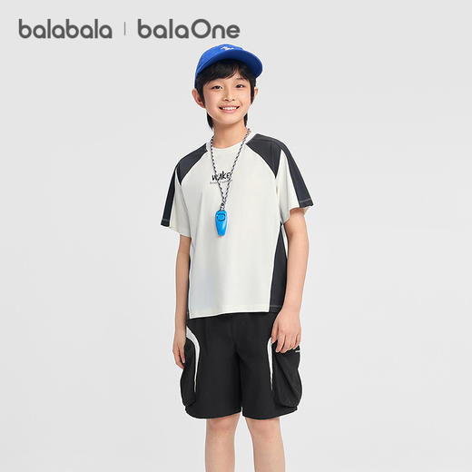 【balaOne】巴拉巴拉童装儿童短袖t恤男童女童2026夏新款速干凉感 商品图0