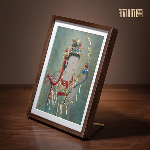 铜师傅 手工錾刻 铜雕画 《如意观音（桌面）》 商品图2