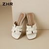 ZHR则则时尚编织显瘦粗跟拖鞋女2026夏季轻便舒适百搭显高凉拖鞋 商品缩略图0
