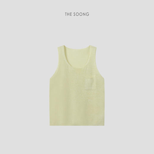 THESOONG"软雾肌理"精致混纺粗针口袋无袖背心9031 商品图1