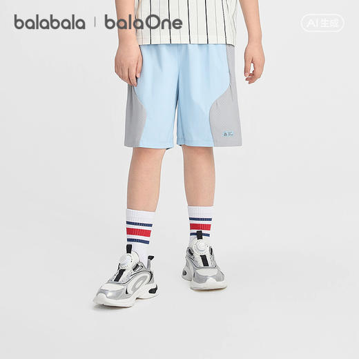 【balaOne】巴拉巴拉童装儿童短裤男女2026新款夏中裤子速干凉感 商品图1