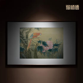 铜师傅 手工錾刻 铜雕画《醉眼看花》