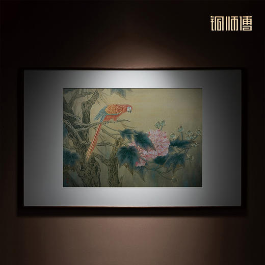 铜师傅 手工錾刻 铜雕画《醉眼看花》 商品图0