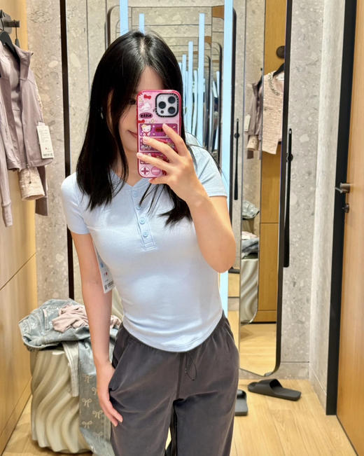 越南产26Lu家Hold Tight女士亨利短袖T恤041303 商品图13