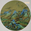 铜师傅 手工錾刻 铜雕画《千里江山 圆形》客厅背景墙装饰挂画 商品缩略图4