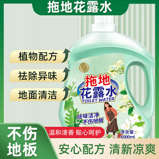 【19.9抢12斤❗️拖地花露水6000ml】植物配方，温和清香，清新凉爽，贴心呵护地板清洁液持久留香清香型 商品图0