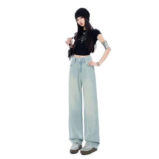 经典款【透气凉爽不臃肿】MUXIHE慕希禾100%莱赛尔牛仔阔腿裤2205 商品图3