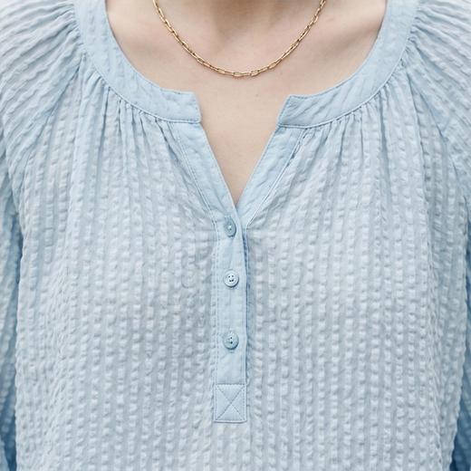 PALUOPO/PL桑蚕丝小V领减龄时尚百搭宽松显瘦真丝T恤ES250868Z帕罗 商品图7