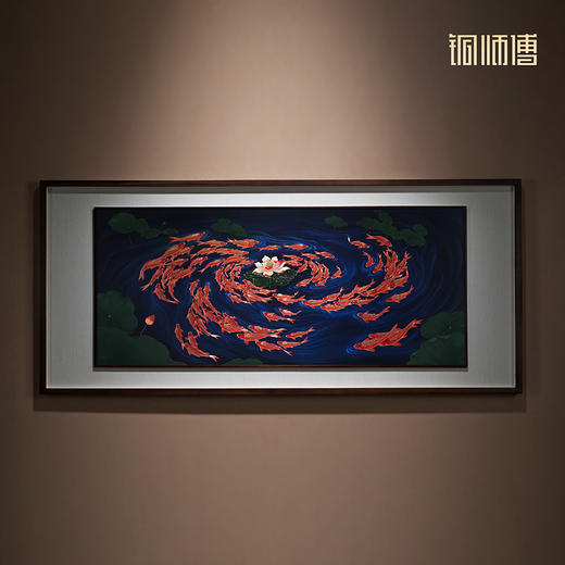 铜师傅 手工錾刻 铜雕画《吉祥久久》客厅玄关沙发背景墙装饰挂画 商品图1