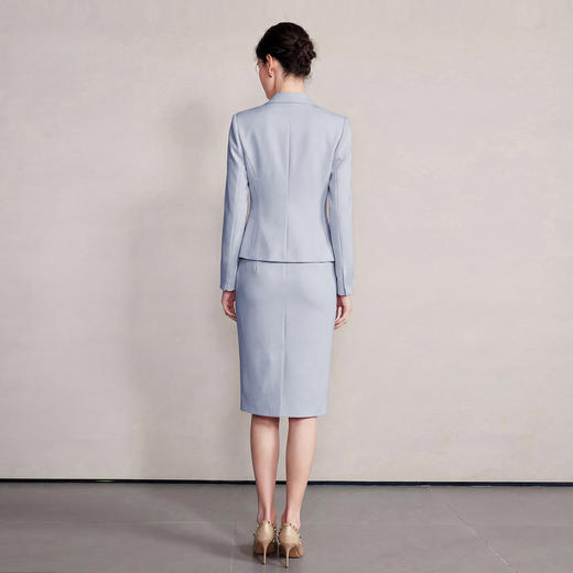 IWY/水蓝色新款女春夏七分袖气质西装裙子高知感高级感套装6CS37 商品图4