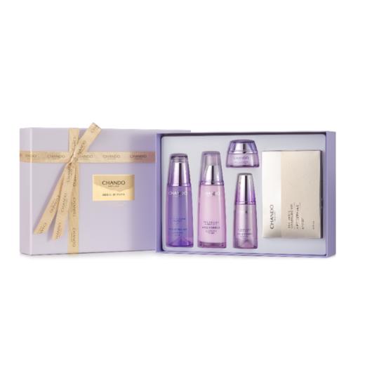 【自营】自然堂凝时鲜颜肌活精华抗皱三件套  水160ml+乳液120ml+精40ml 赠洁面60g+霜15g+眼贴膜5mL*10pcs QZ 商品图0