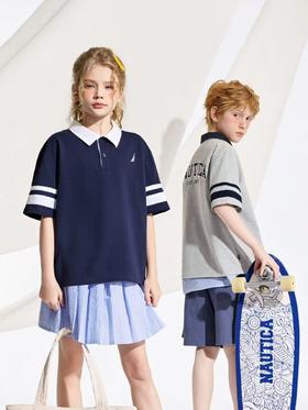 8楼NAUTICA诺帝卡童装男女大童POLO衫短袖T恤夏季珠地棉速干儿童翻领吊牌价319元活动价223元