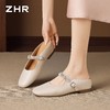 ZHR则则羊皮鞋垫镶钻穆勒拖鞋女鞋2026新款超轻便内增高沙滩凉鞋 商品缩略图4