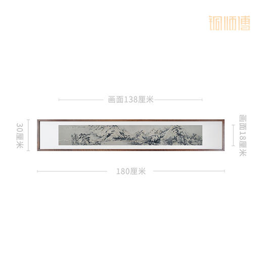 铜师傅 手工錾刻 铜雕画《元代 黄公望 富春山居图》背景画 商品图5