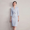 IWY/水蓝色新款女春夏七分袖气质西装裙子高知感高级感套装6CS37 商品缩略图0