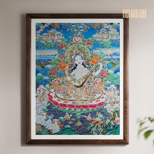 铜师傅 手工錾刻 唐卡铜雕画《妙音》 商品图3