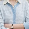 PALUOPO/PL含桑蚕丝小香风春夏圆领减龄提花百搭优雅长袖针织开衫ES255005M 商品缩略图4