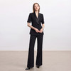 IWY/黑色职场总裁女夏短袖高级感商务气质优雅西装套裤套装C6038+P6039 商品缩略图2
