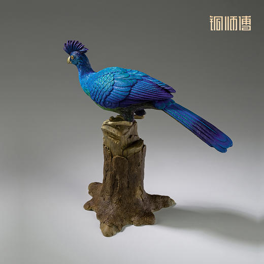 铜师傅 铜摆件《铜师傅百鸟集》之大蓝蕉鹃 铜工艺品 家居饰品摆件 商品图1