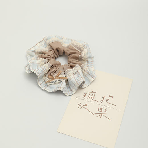 韩系甜美海盐蓝色蕾丝发圈-纪念日百货门店同款169256749 商品图0