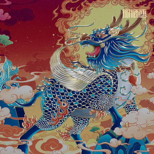 铜师傅 手工錾刻 铜雕画 《麒麟呈祥（桌面）》 商品图1