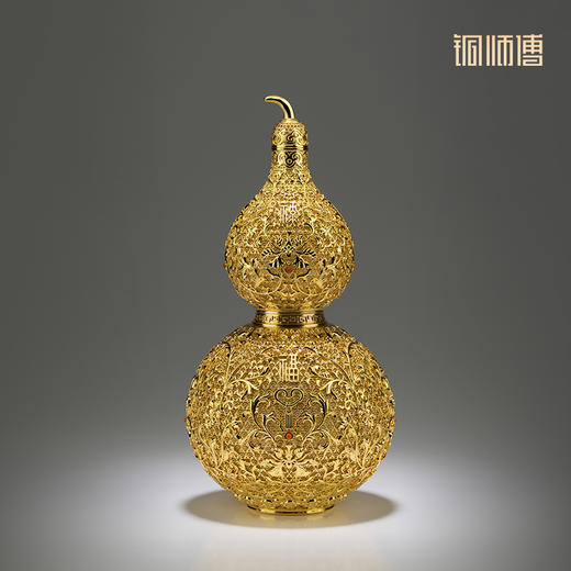 铜师傅 铜摆件《花丝吉祥葫芦》家居饰品桌面客厅装饰品摆件 商品图1