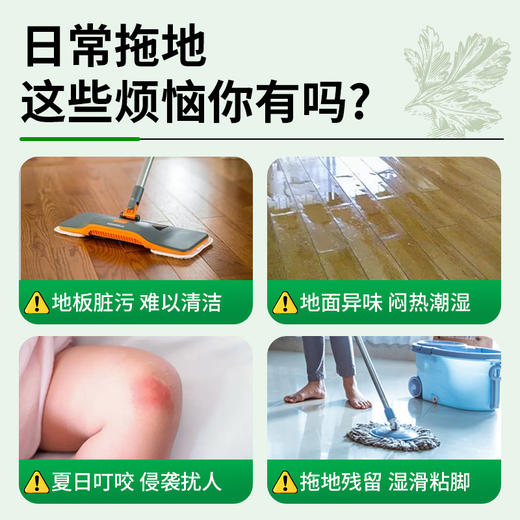 【福利❗️13.9抢5斤🔥艾草拖地花露水】艾草配方自带清凉感，拖地时不仅能去除异味、留下淡香，还能起到防蚊虫的效果，拖地专用清洁液驱蚊持久留香型剂神器家用QQ 商品图1
