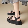 ZHR【增高6cm】厚底闪耀水钻凉鞋银色2026夏季新款小个子松糕鞋女 商品缩略图6