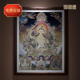 铜师傅 手工錾刻 唐卡铜雕画《文殊菩萨之二》