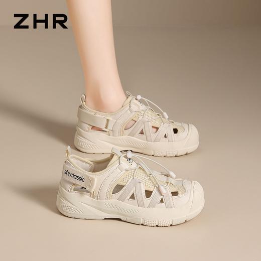 ZHR透气镂空户外休闲鞋增高软底女鞋夏季新款徒步丑萌防滑运动鞋 商品图9