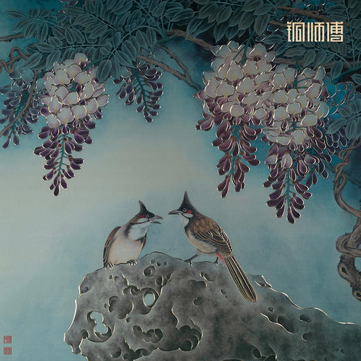 铜师傅 手工錾刻 铜雕画《空幽浪漫》客厅玄关沙发背景墙装饰画 商品图4