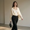 桑罗SANGLUO纯色真丝衬衫女通勤职业简约百搭长袖上衣高级光泽感03A22410 商品缩略图6