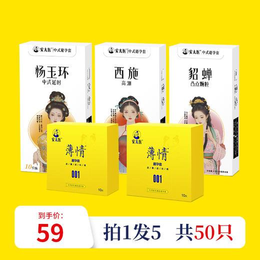 【直供】安太医四大美人安全套超薄潮润快感大颗粒安全套 商品图2