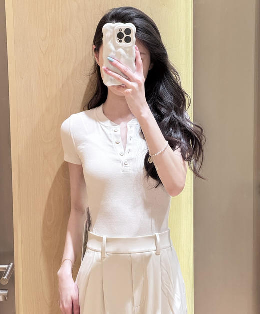 越南产26Lu家Hold Tight女士亨利短袖T恤041303 商品图2