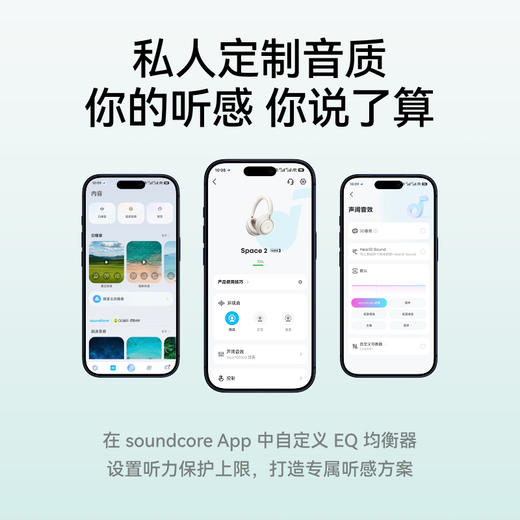 Soundcore声阔 漫游二代头戴蓝牙耳机 主动降噪 适用手机电脑 D1402 商品图4