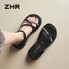 ZHR【增高6cm】厚底闪耀水钻凉鞋银色2026夏季新款小个子松糕鞋女 商品缩略图1