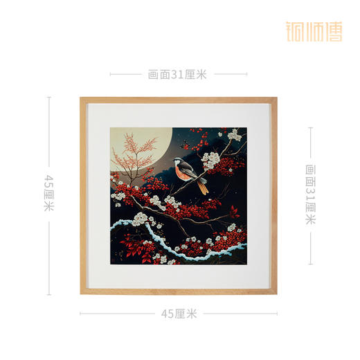 铜师傅 手工錾刻 铜雕画《鹊登梅》《鹊报春》玄关客厅装饰背景画 商品图7