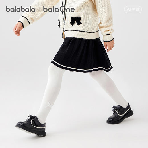 【balaOne】巴拉巴拉儿童连裤袜子宝宝打底裤女童舞蹈袜棉单条装 商品图2