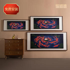 铜师傅 手工錾刻 铜雕画《吉祥久久》客厅玄关沙发背景墙装饰挂画