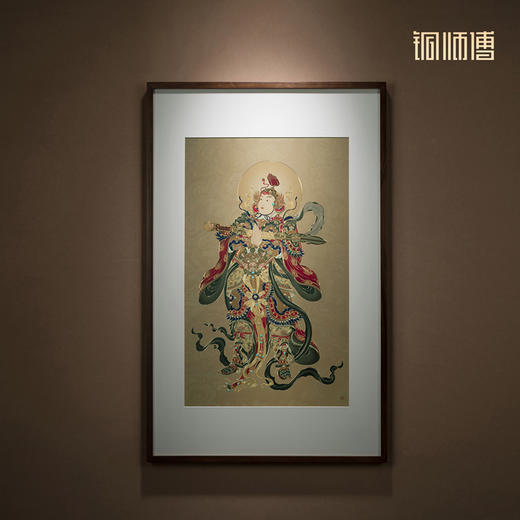 铜师傅 手工錾刻 铜雕画《韦陀菩萨》玄关沙发背景墙中式装饰挂画 商品图1