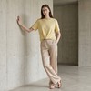 PALUOPO/PL高性价比含桑蚕丝圆领纯色亲肤休闲百搭短袖女式T恤ES23756Z-A帕罗 商品缩略图2