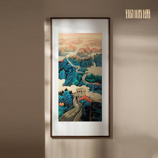 铜师傅 手工錾刻 铜雕画《鸿运连绵》客厅书房玄关装饰画 商品图3