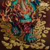 铜师傅 手工錾刻 铜雕画《神勇貔貅》客厅书房玄关装饰画 商品缩略图4