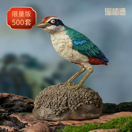 铜师傅 铜摆件《铜师傅百鸟集》之仙八色鸫 商品图0