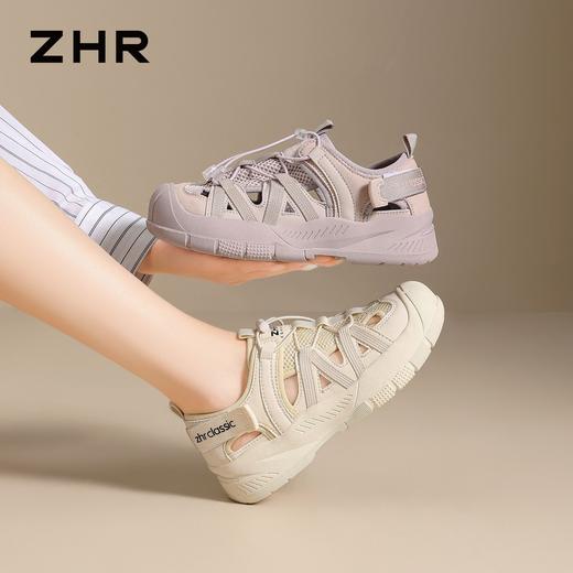 ZHR透气镂空户外休闲鞋增高软底女鞋夏季新款徒步丑萌防滑运动鞋 商品图2